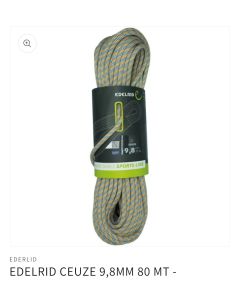 EDELRID - Corda SE Ceuze 9.8 mm intera dinamica 9.8 mm - 70mt -Blu arancio 