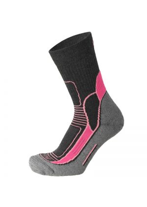 MICO - Calza outdoor leggera corta in Everdry Woman - Nero Viola