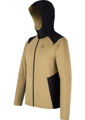 MONTURA - Maglia Timeless Mix Hooded Regular Fit full zip con cappuccio 