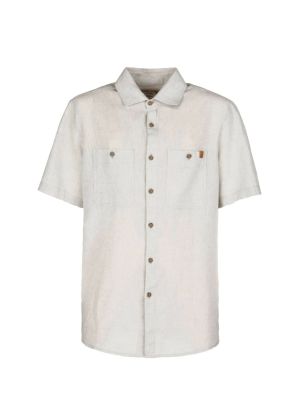 E9-Camicia Kiwi manica corta in Lino 