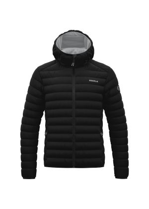 REDELK - Piumino con cappuccio uomo light down Mir - Nero