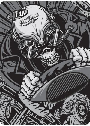 4FUN - Scalda collo scarf 8 in 1 in micro fibra Moto - colore Road Race