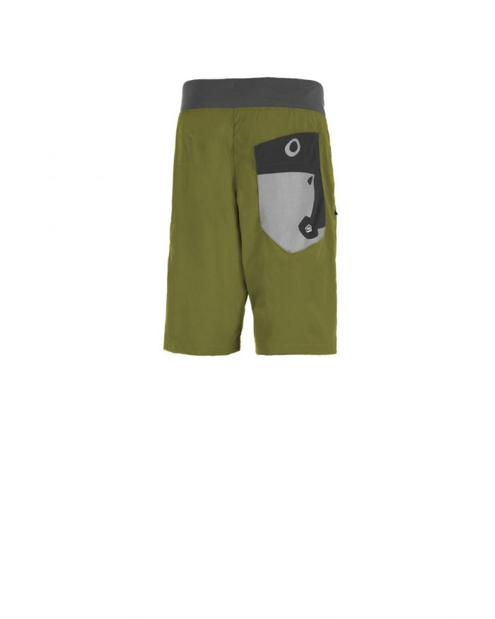 E9 - Pantalone uomo bermuda arrampicata e palestra Hip - Pistacchio