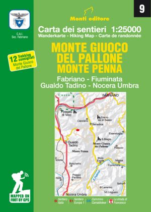MONTI EDITORE - Cartina 1:25000 Monte Giuoco del pallone Monte Penna 