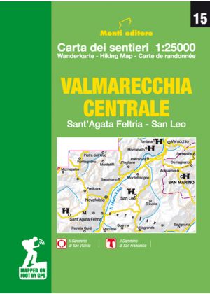 MONTI EDITORE - Cartina dei sentieri 1:25000 Valmarecchia Centrale