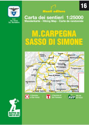 MONTI EDITORE - Cartina sentieri 1:25000 Monte Carpegna Sasso di Simone