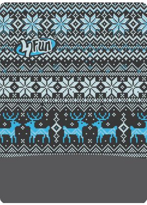 4FUN - Scalda collo scarf 8 in 1 in Polartec e Micro fibra - colore Deer Blue