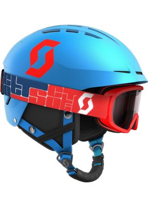 SCOTT - Casco combo per lo sci Apic Junior blu + Maschera rossa - tg. S