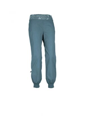 E9 - Pantalone donna lungo leggero in cotone Hit - Powder Blu