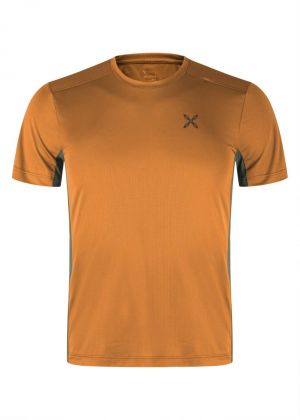 MONTURA - T-Shirt uomo manica corta trekking World 2 - Mandarino