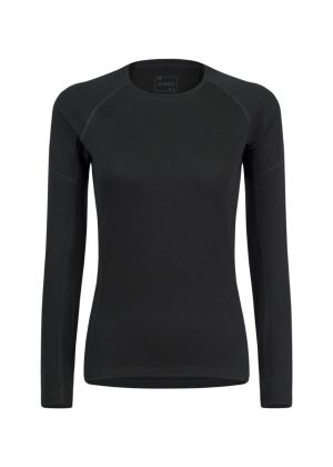 MONTURA - T-Shirt maglia donna manica lunga girocollo intimo Merino Concept - Nero