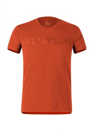 MONTURA - T-Shirt per uomo in cotone Brand - Arancio