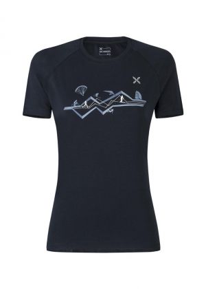 MONTURA - T-Shirt donna in cotone manica corta Sporty 2 - Blu Notte