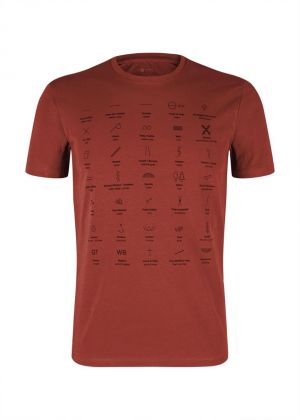 MONTURA - T-Shirt per uomo in cotone Topographic - Tobacco