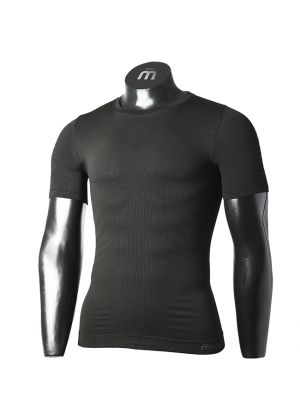 MICO - Maglia uomo girocollo 4 stagioni Extra Dry Skintech Underwear - Nero