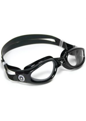 AQUA SPHERE - Occhiali per nuoto Kaiman - Nero lente trasparente 