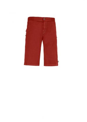 E9 - Pantalone uomo in lino bermuda arrampicata e palestra Kroc Flax - Red Clay