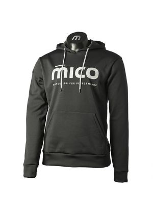MICO - Felpa uomo con cappuccio tecnica Mid Layer Outer Wear - Nero - tg. XL