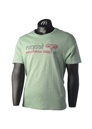 MICO - T-Shirt uomo girocollo in cotone lino Outer Wear - Verde