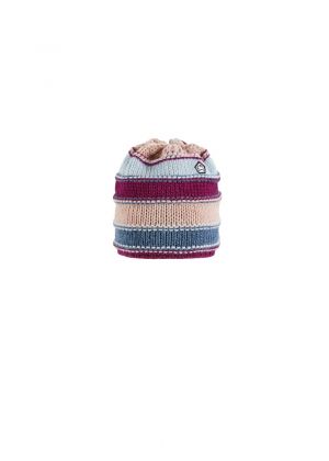 E9 - Cappello lana maglia grossa interno pile Varbis - Magrnta