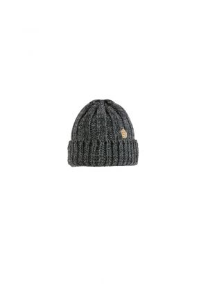 E9 - Cappello lana maglia grossa con risvolto Chuck - Grey