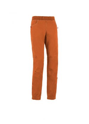 E9 - Pantalone donna lungo cotone leggero Mia-S - Arancio