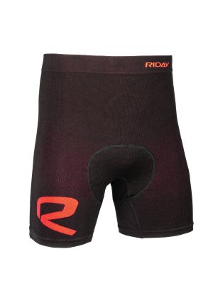RIDAY - Boxer pantaloncino unisex con fondello RDY- Nero rosso