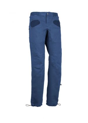 E9 - Pantalone uomo in cotone leggero arrampicata e palestra Rondo Slim - Blu