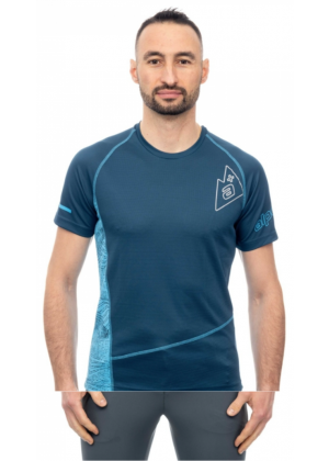 ALPENPLUS - T-Shirt uomo girocollo trekking Run - Blu