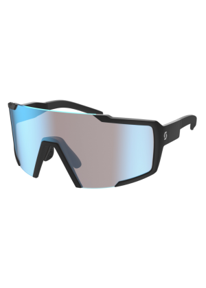 SCOTT - Occhiale da sole a maschera avvolgente protettiva Shield cat. S2 - Nero lente Blu amplifer