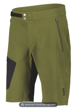 SCOTT - Pantalone corto uomo con tasca Explorair Light - Verde