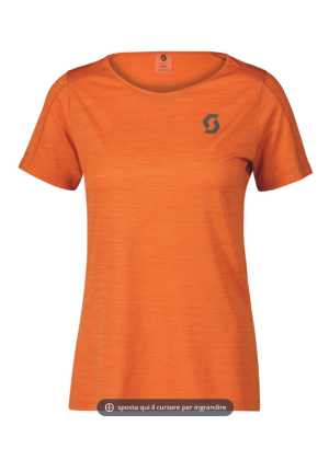 SCOTT - T-Shirt donna manica corta trekking e corsa Endurance LT SS - Arancio 