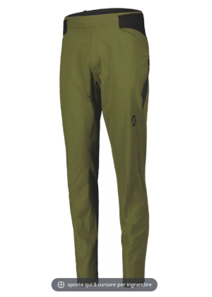 SCOTT - Pantalone uomo leggero viaggi trekking Explorair Fast - Verde