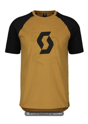 SCOTT - T-Shirt manica corta in cotone Icon Raglan SS - Marrone