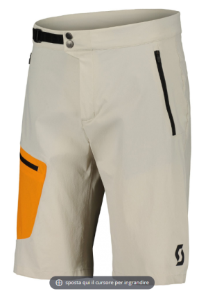 SCOTT - Pantalone corto uomo con tasca Explorair Light - Bianco